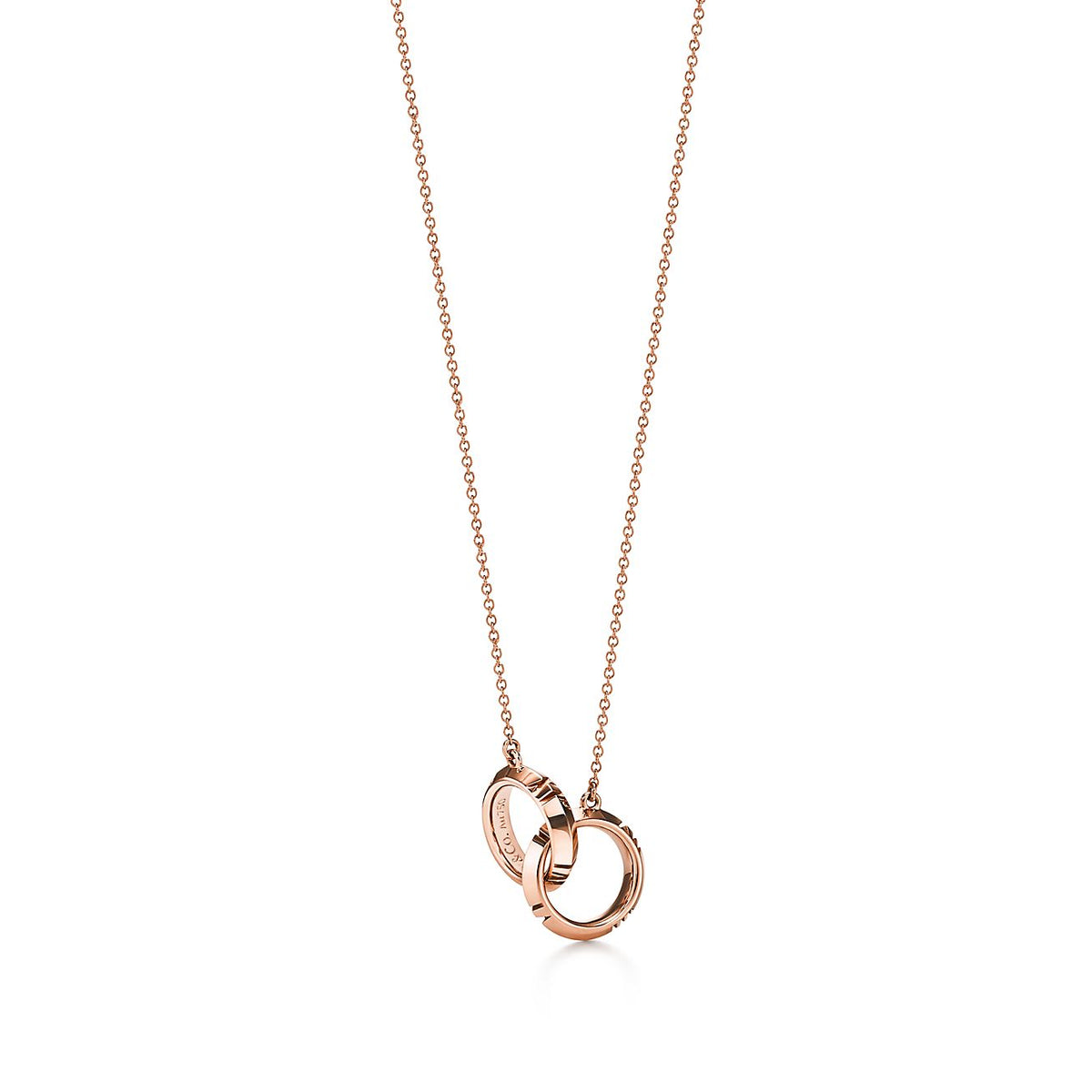 18K Tiffany Atlas X Closed Interlocking Pendant Necklace