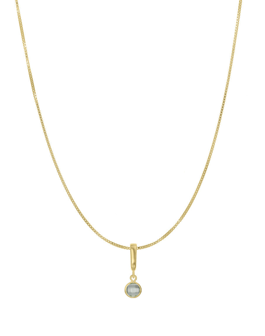 Bezel Birthstone Necklace