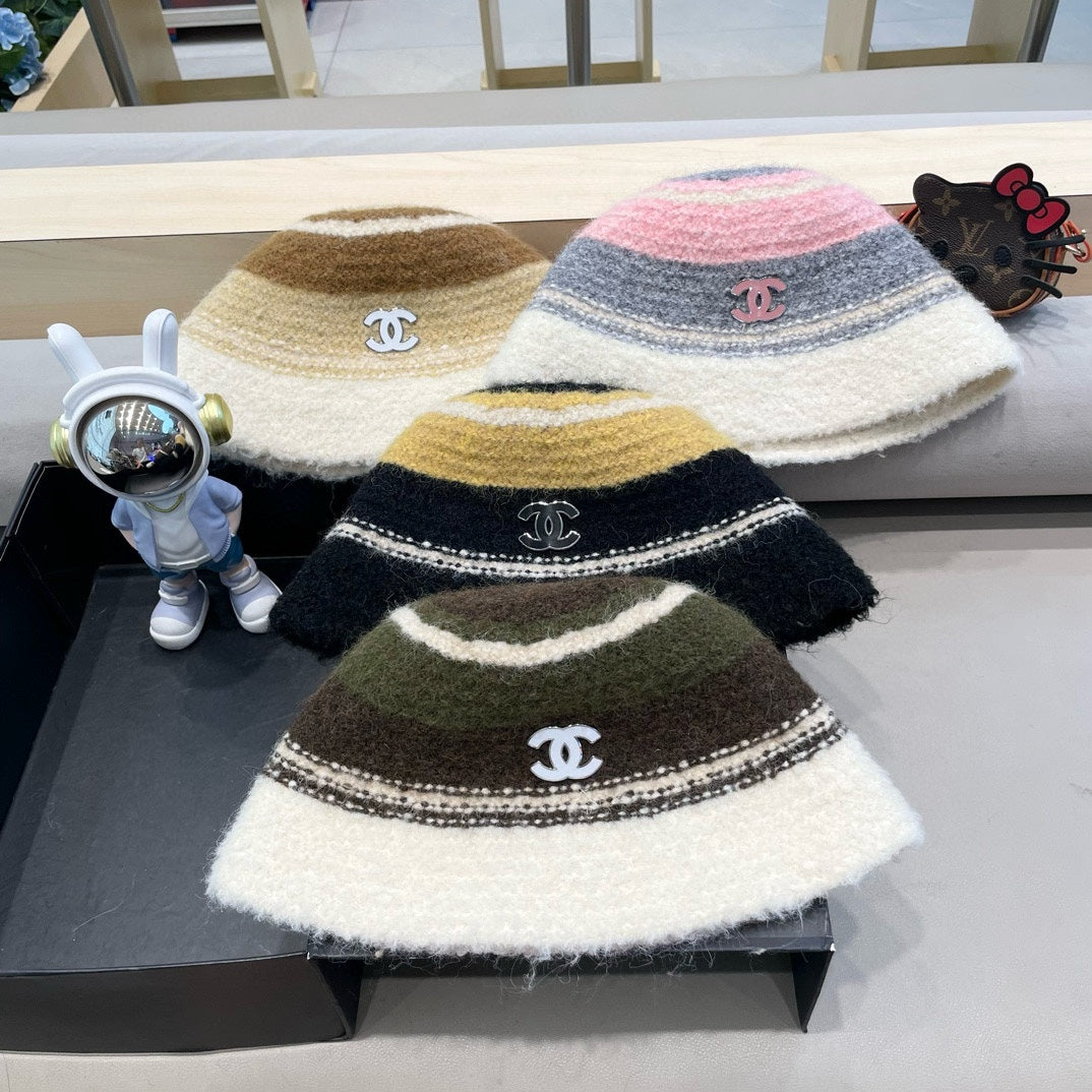 CHANEL BUCKET HAT IN COLORFUL FLEECE 421128