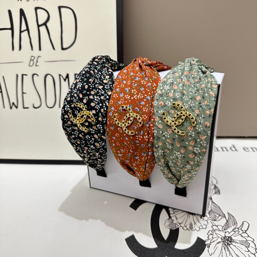 CHANEL COLORFUL FABRIC HEADBAND 168581