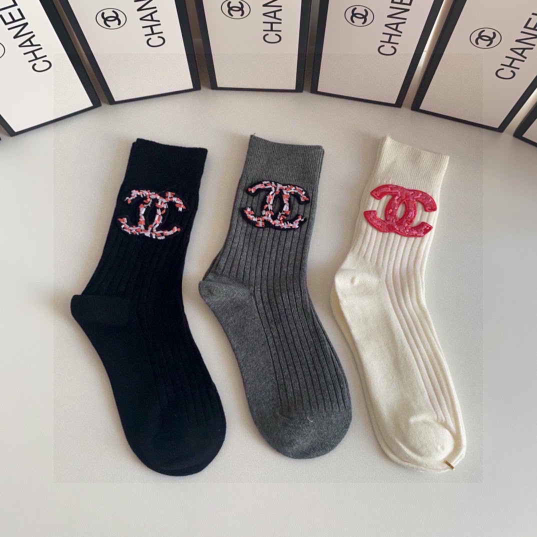 CHANEL LOW-CUT SOCKS 412598 ( 1 BOX )