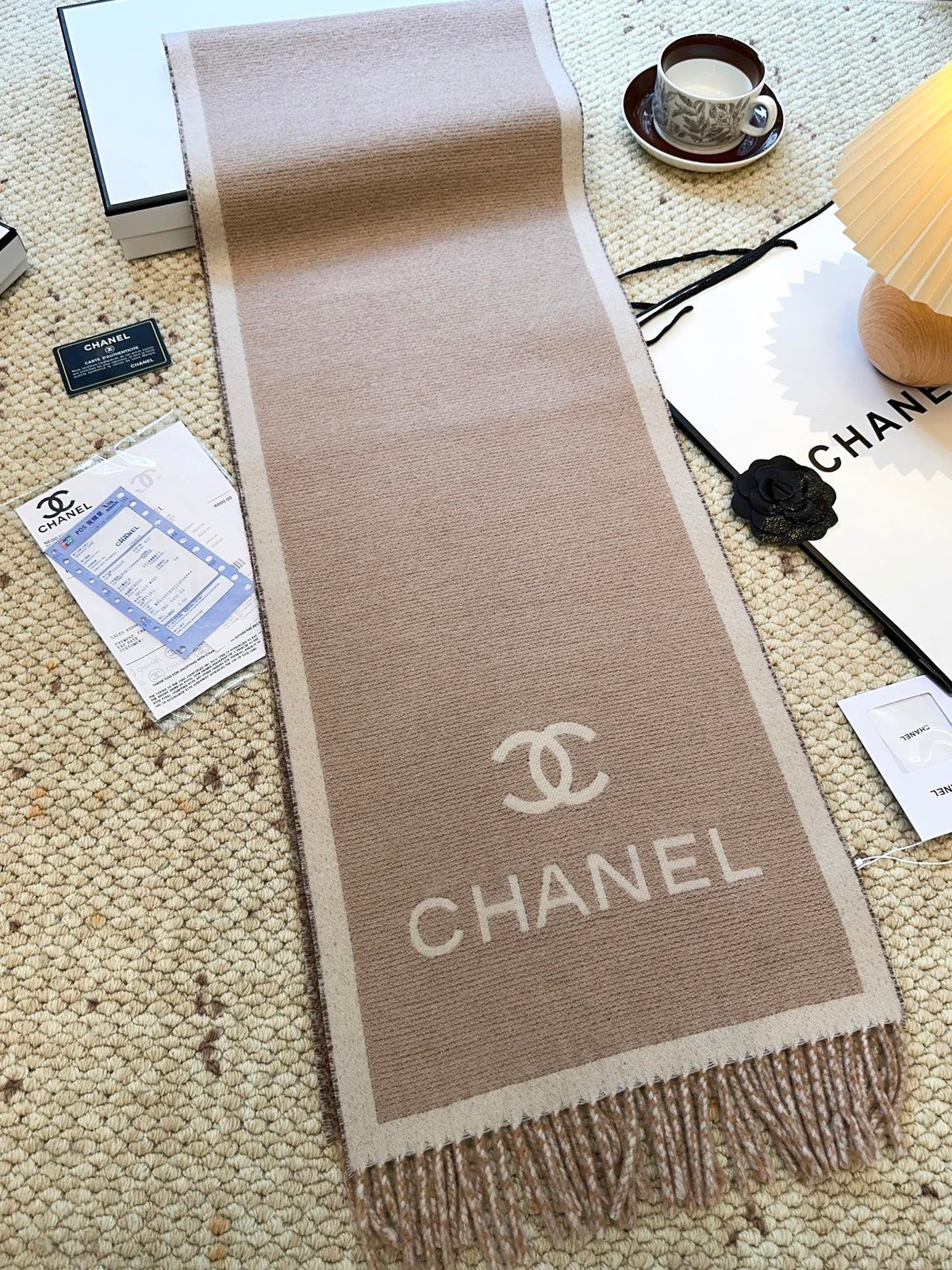 CHANEL 25S SCARF 184 CM IN MERINO WOOL 943169