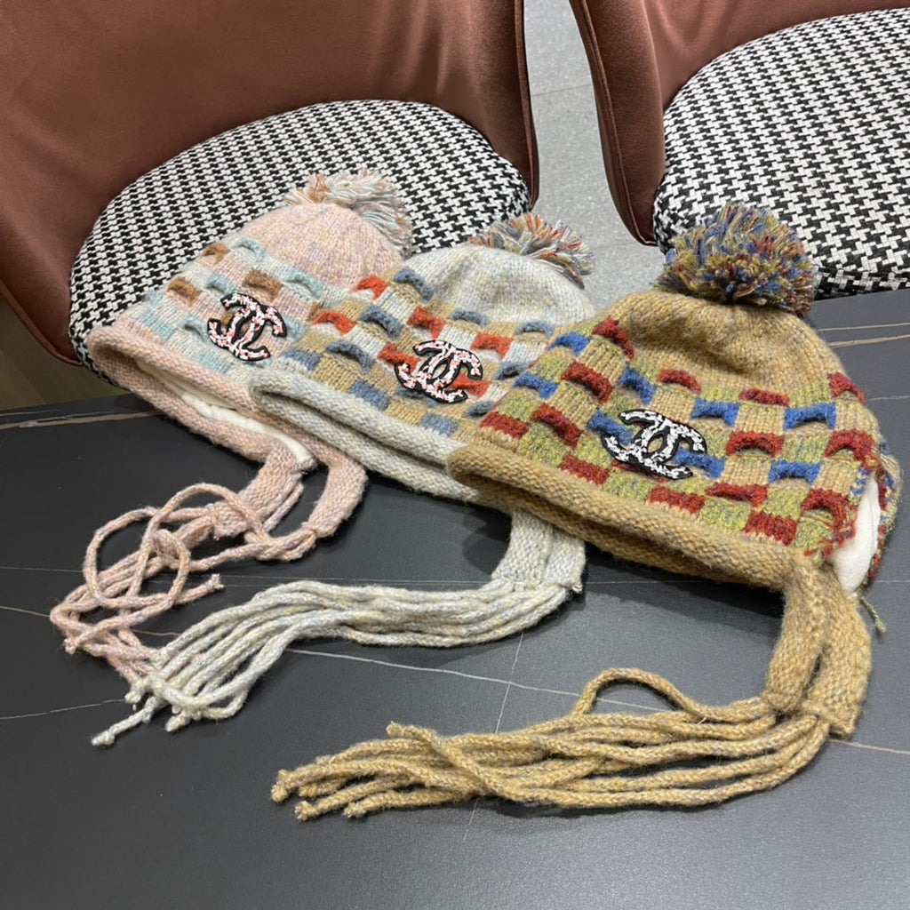 CHANEL KNITTED WOOL HAT COLORFUL 425766