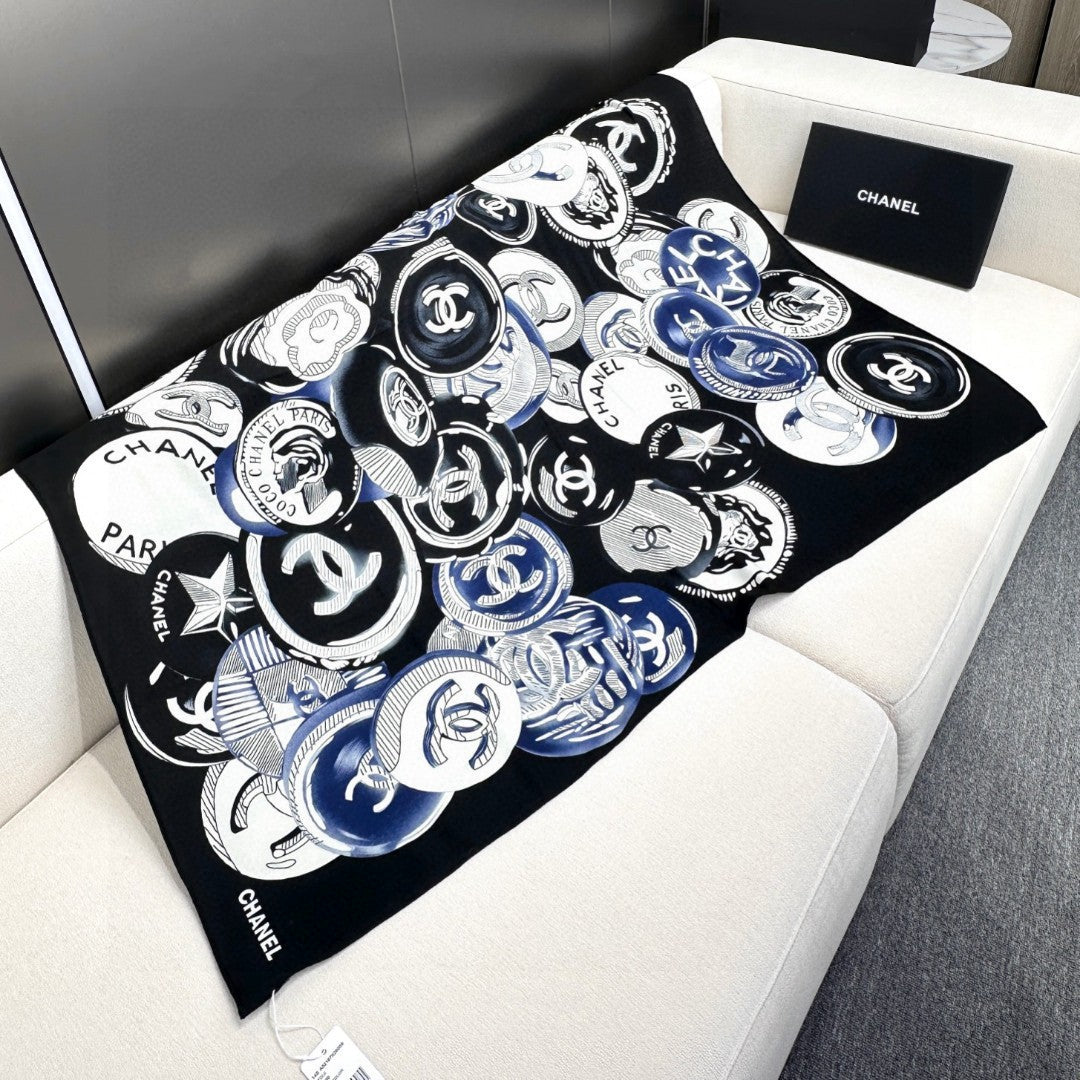 CHANEL 25S SCARF 140 IN CASHMERE 991917