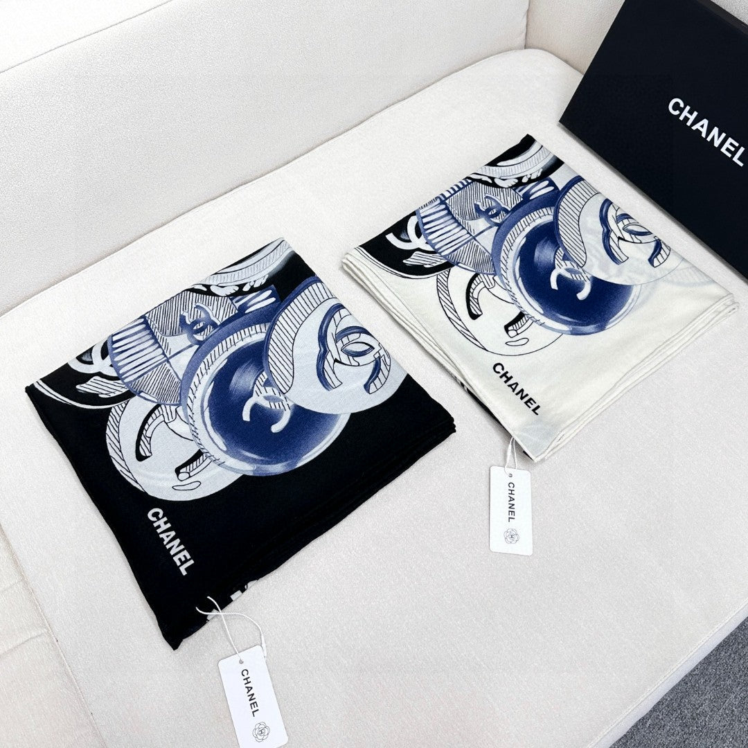 CHANEL 25S SCARF 140 IN CASHMERE 991916