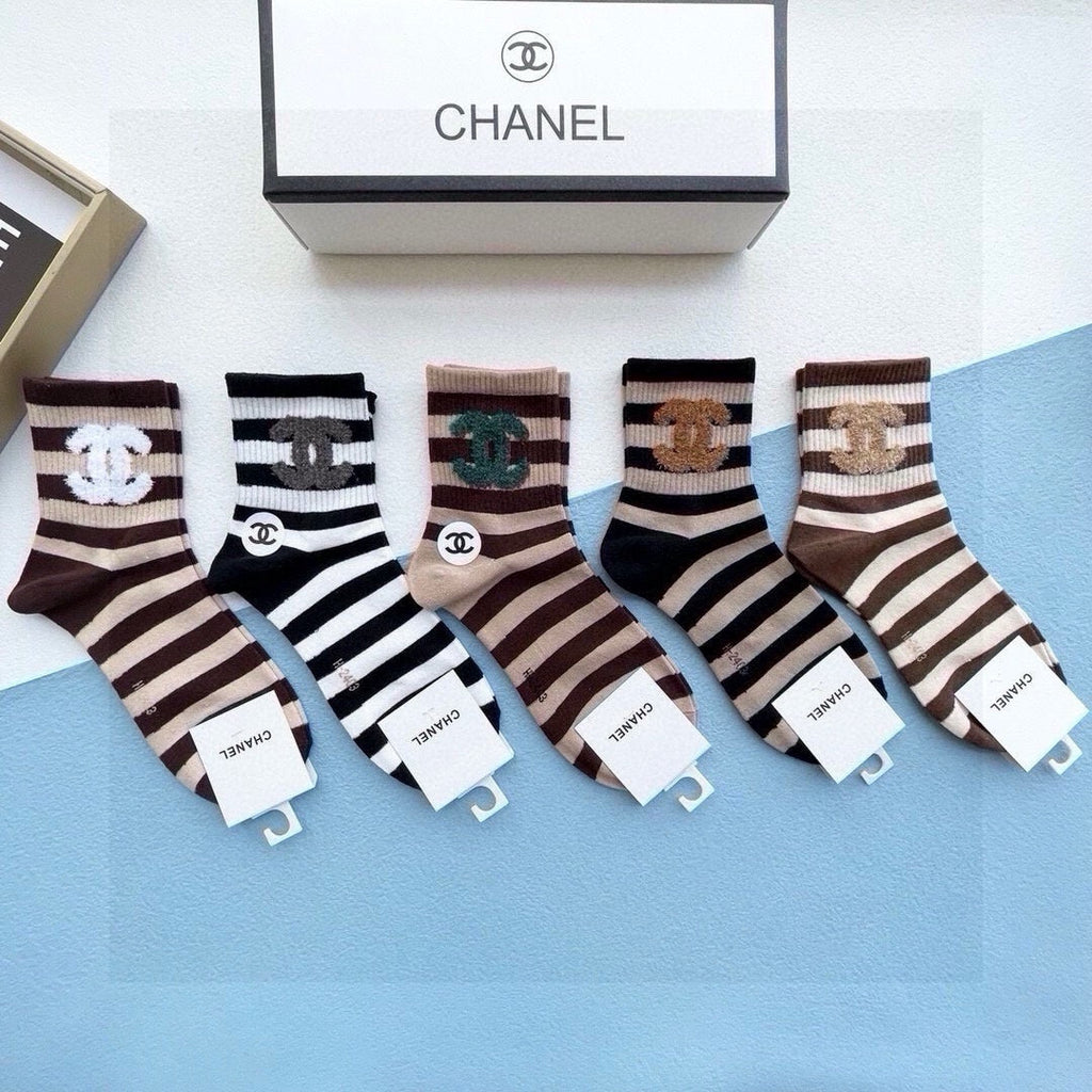 CHANEL LOW-CUT SOCKS 409649 ( 1 BOX )