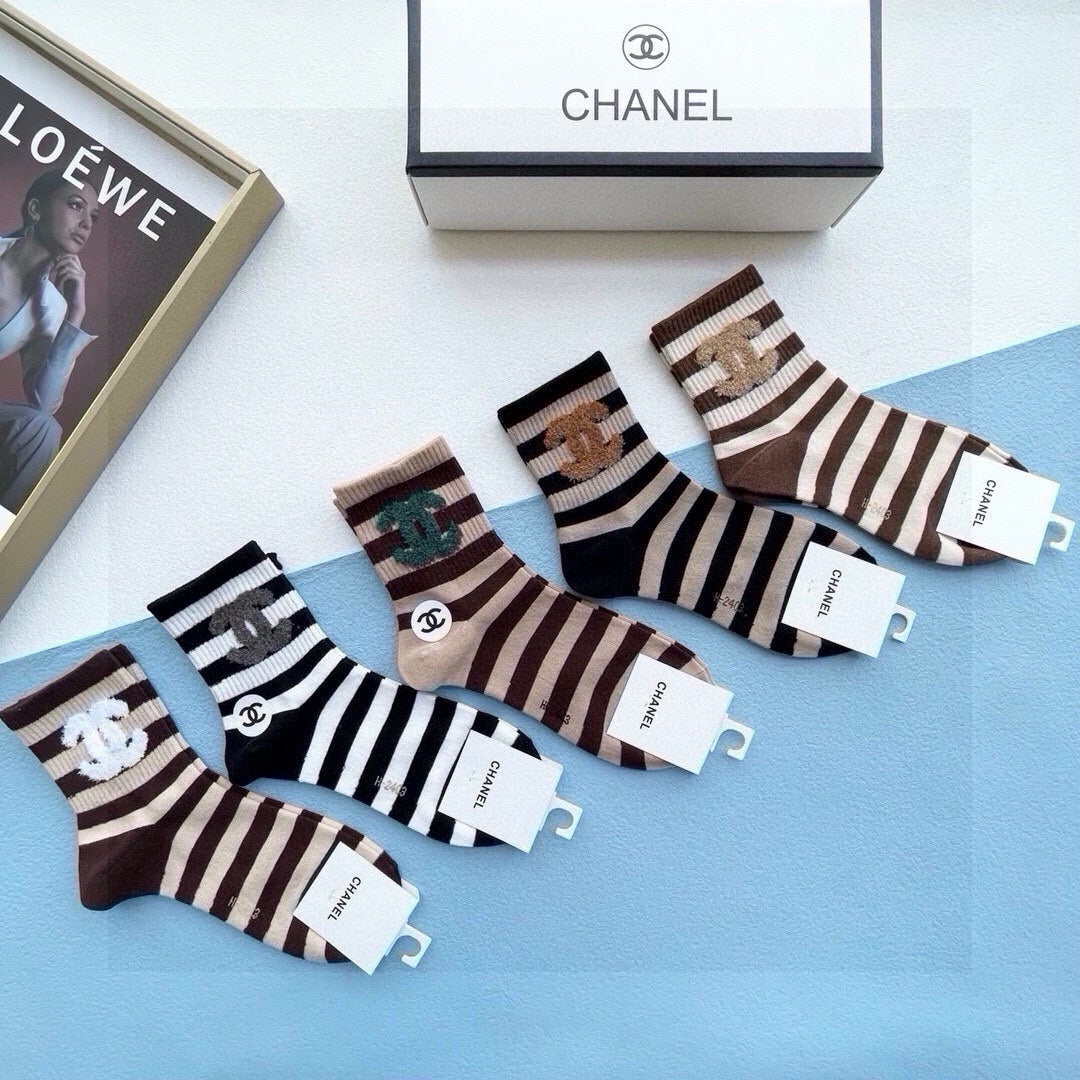 CHANEL LOW-CUT SOCKS 409649 ( 1 BOX )